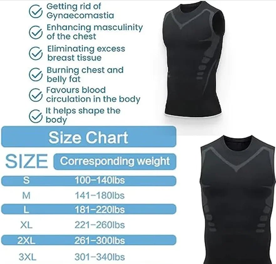 Men's Slimming Vest Ionic Compression Shirt Ice-Silk Cooling Body Shaper Tank Top Tummy Control Quick-Dry Fitness Shirts - FitHealthHavenFitHealthHavenFitHealthHaven14:691Gray;5:100014064GraySMen's Slimming Vest Ionic Compression Shirt Ice-Silk Cooling Body Shaper Tank Top Tummy Control Quick-Dry Fitness Shirts