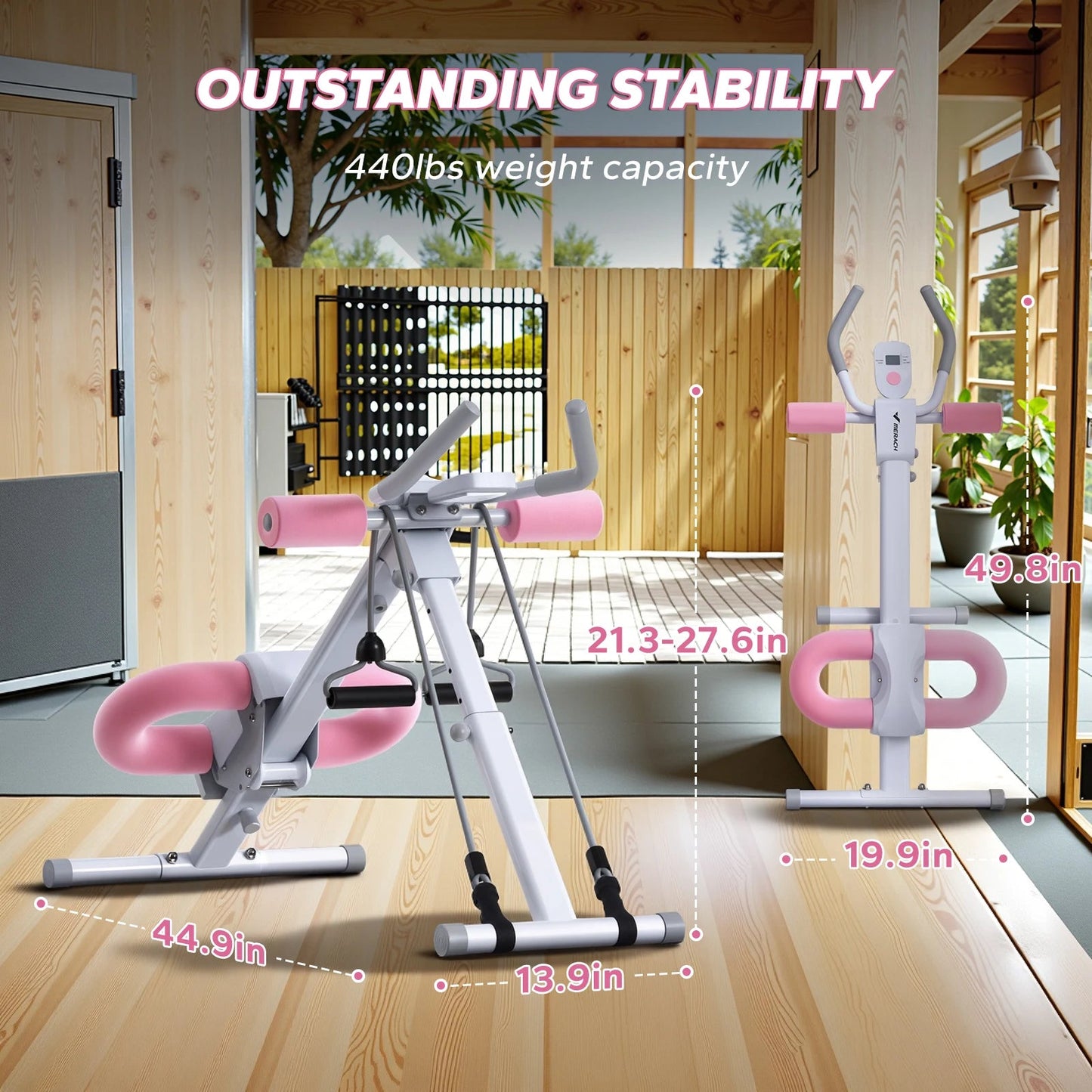 MERACH Ab Machine Adjustable Trainer Workout Foldable Knee Protection Abdominal Exercise Machine Core Ab Exercise System Trainer - FitHealthHavenFitHealthHavenFitHealthHaven14:2000048912314W;200007763:2013361062314WUnited StatesMERACH Ab Machine Adjustable Trainer Workout Foldable Knee Protection Abdominal Exercise Machine Core Ab Exercise System Trainer