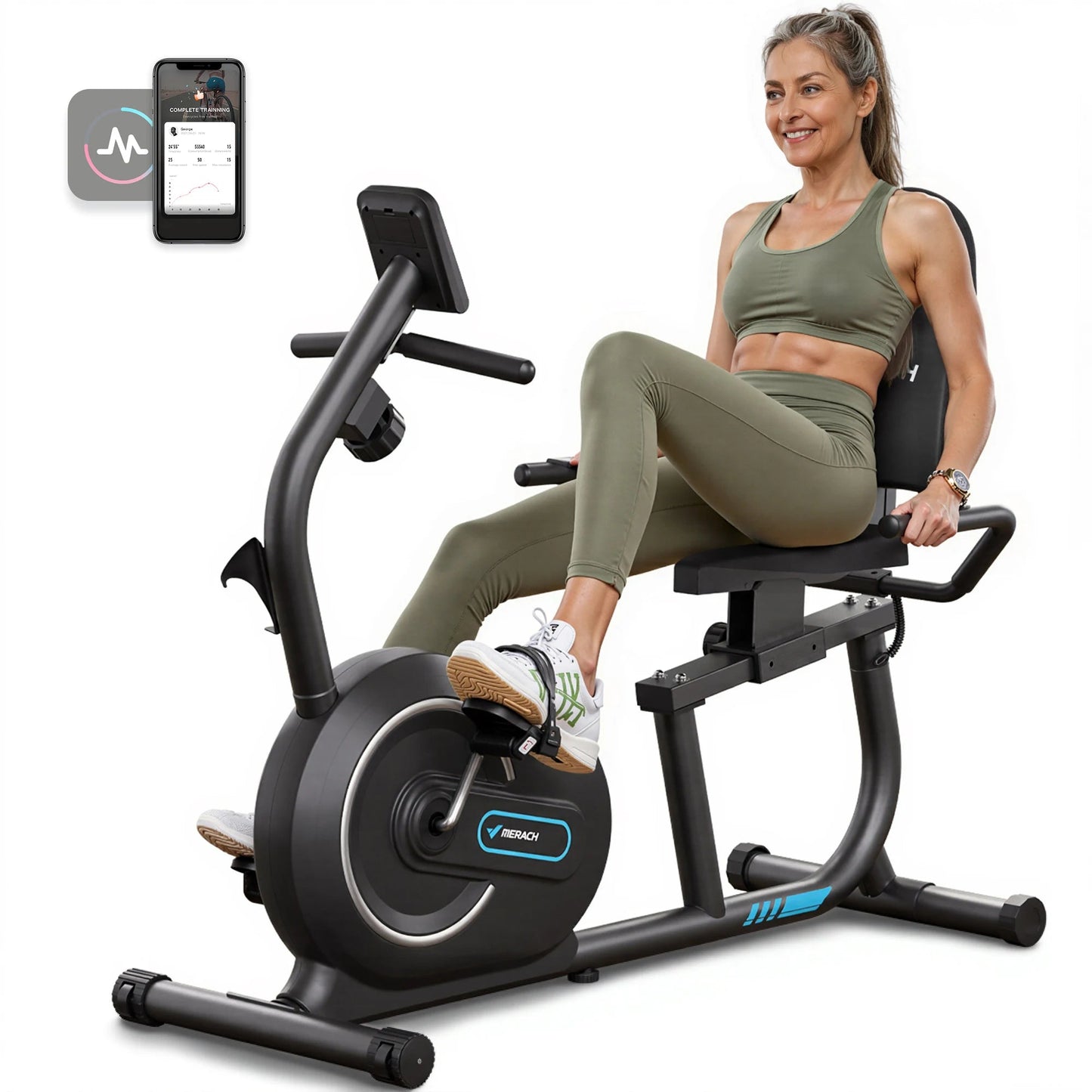 MERACH Recumbent Exercise Bike for Home Smart Bluetooth Exclusive App Connectivity LCD Heart Rate Handle Magnetic Recumbent Bike - FitHealthHavenFitHealthHavenFitHealthHaven14:193S08 Recumbent;200007763:201336106S08 RecumbentUnited StatesMERACH Recumbent Exercise Bike for Home Smart Bluetooth Exclusive App Connectivity LCD Heart Rate Handle Magnetic Recumbent Bike