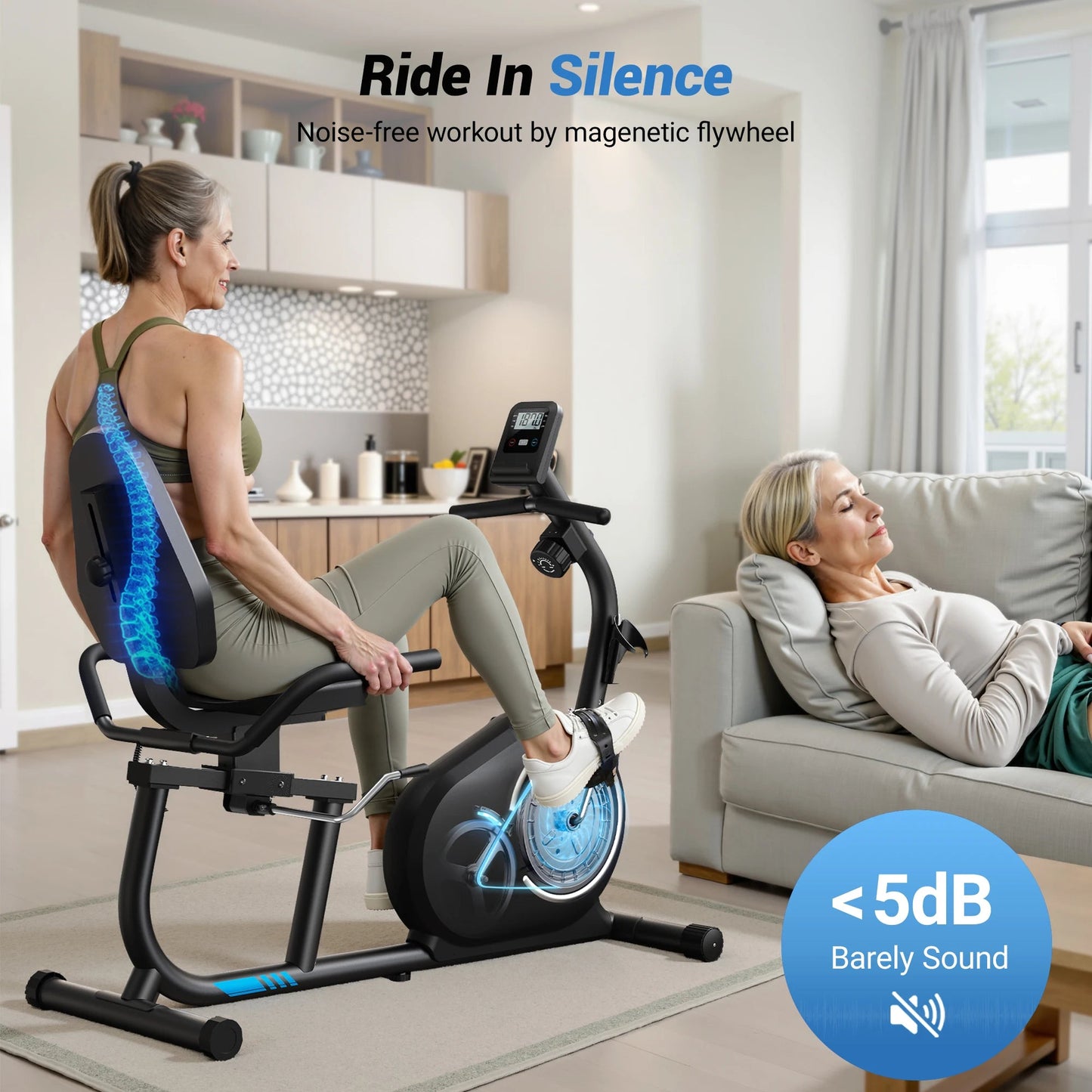 MERACH Recumbent Exercise Bike for Home Smart Bluetooth Exclusive App Connectivity LCD Heart Rate Handle Magnetic Recumbent Bike - FitHealthHavenFitHealthHavenFitHealthHaven14:193S08 Recumbent;200007763:201336106S08 RecumbentUnited StatesMERACH Recumbent Exercise Bike for Home Smart Bluetooth Exclusive App Connectivity LCD Heart Rate Handle Magnetic Recumbent Bike