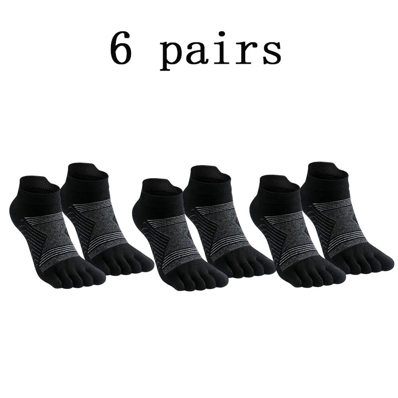 Merino Wool Hiking Socks Thermal Warm Moisture Absorption Toe Socks For Ski Climbing Running Breathable Thick Sport Toe Socks - FitHealthHavenFitHealthHavenFitHealthHaven14:106 pairs black;5:1000140646 pairs blackSMerino Wool Hiking Socks Thermal Warm Moisture Absorption Toe Socks For Ski Climbing Running Breathable Thick Sport Toe Socks