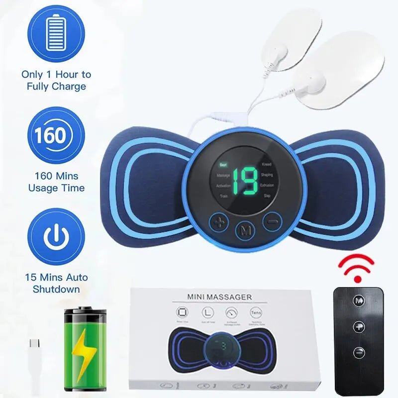 Mini Neck Massager Portable Electric Intelligent Patch for Back and Shoulder Massager With Pad and Remote - FitHealthHavenFitHealthHavenFitHealthHaven14:200002130With Remote and PadWith Remote and PadMini Neck Massager Portable Electric Intelligent Patch for Back and Shoulder Massager With Pad and Remote