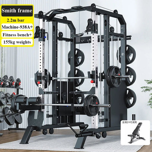 Multifunction Smith Machine Gymnasium Commercial Gantry Squat Frame Household Push Machine Smith Comprehensive Trainer - FitHealthHavenFitHealthHavenFitHealthHaven14:175938A938AMultifunction Smith Machine Gymnasium Commercial Gantry Squat Frame Household Push Machine Smith Comprehensive Trainer