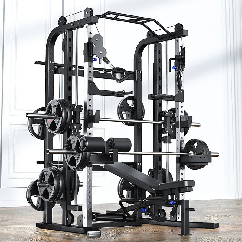 Multifunction Smith Machine Gymnasium Commercial Gantry Squat Frame Household Push Machine Smith Comprehensive Trainer - FitHealthHavenFitHealthHavenFitHealthHaven14:175938A938AMultifunction Smith Machine Gymnasium Commercial Gantry Squat Frame Household Push Machine Smith Comprehensive Trainer