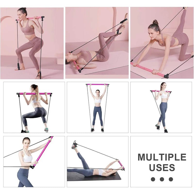 Multifunctional Pilates Bar Combination Fitness Bar Yoga Chest Expansion Tension Rope Back Trainer Elastic Rope Stretching Belt - FitHealthHavenFitHealthHavenFitHealthHaven14:350850BlueBlueMultifunctional Pilates Bar Combination Fitness Bar Yoga Chest Expansion Tension Rope Back Trainer Elastic Rope Stretching Belt