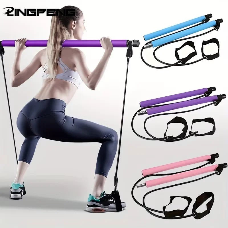 Multifunctional Pilates Bar Combination Fitness Bar Yoga Chest Expansion Tension Rope Back Trainer Elastic Rope Stretching Belt - FitHealthHavenFitHealthHavenFitHealthHaven14:350850BlueBlueMultifunctional Pilates Bar Combination Fitness Bar Yoga Chest Expansion Tension Rope Back Trainer Elastic Rope Stretching Belt