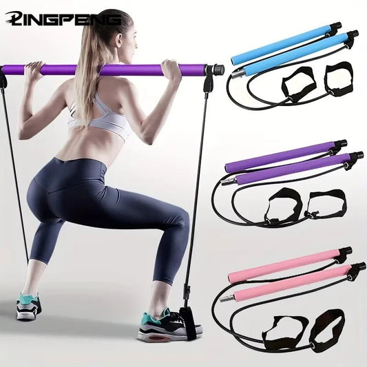 Multifunctional Pilates Bar Combination Fitness Bar Yoga Chest Expansion Tension Rope Back Trainer Elastic Rope Stretching Belt - FitHealthHavenFitHealthHavenFitHealthHaven14:350850BlueBlueMultifunctional Pilates Bar Combination Fitness Bar Yoga Chest Expansion Tension Rope Back Trainer Elastic Rope Stretching Belt
