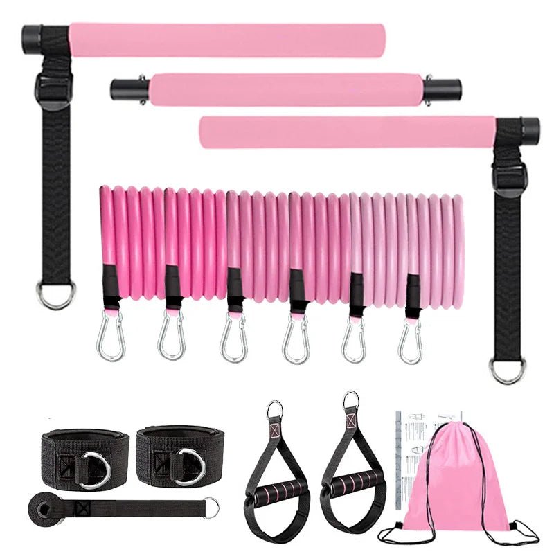 Multifunctional Pilates Bar Combination Fitness Bar Yoga Chest Expansion Tension Rope Back Trainer Elastic Rope Stretching Belt - FitHealthHavenFitHealthHavenFitHealthHaven14:200002130Pink-180LBSPink-180LBSMultifunctional Pilates Bar Combination Fitness Bar Yoga Chest Expansion Tension Rope Back Trainer Elastic Rope Stretching Belt