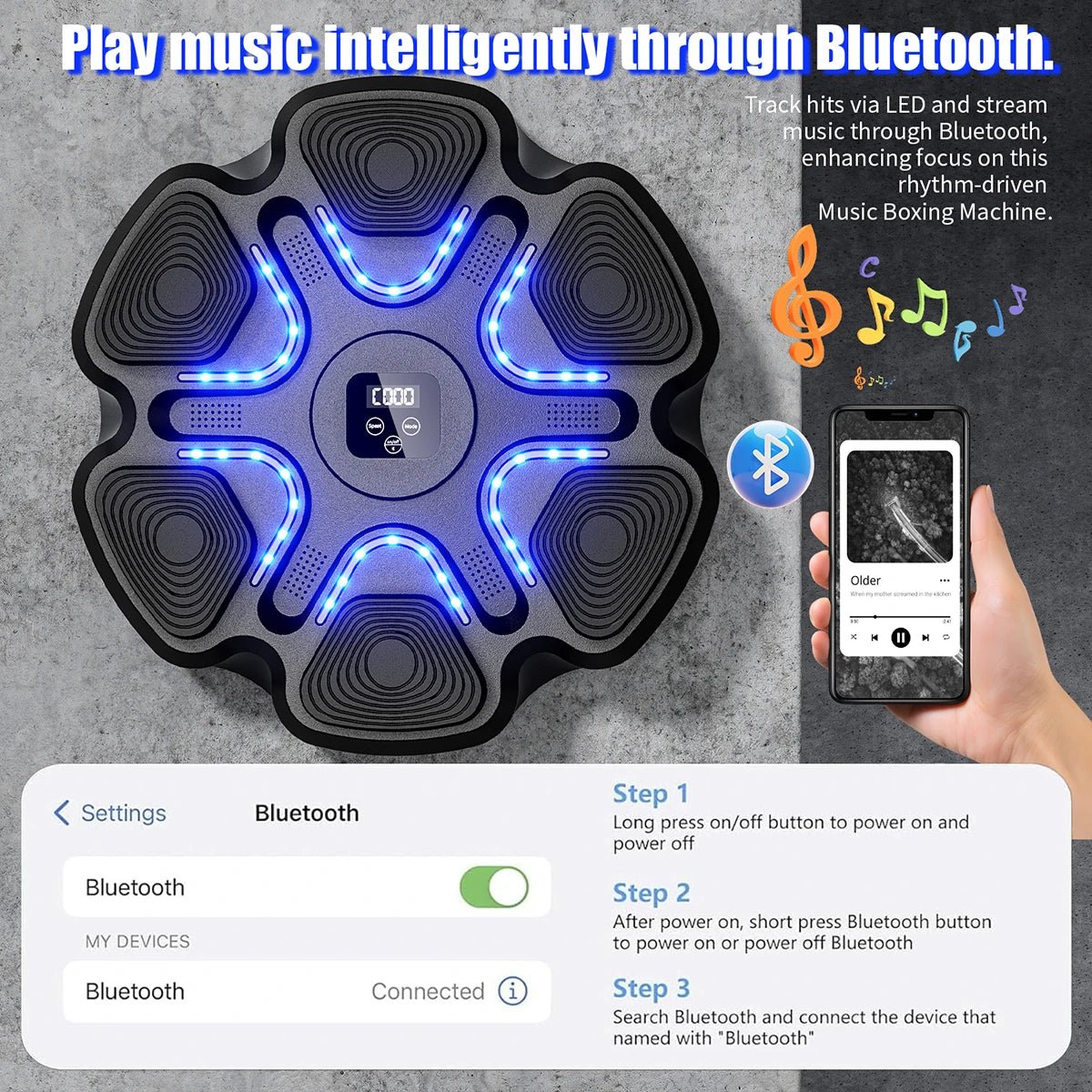 Music Boxing Machine for Adults and Kids, Smart Bluetooth Boxing Training Equipment with Gloves for Home,Office and Gym - FitHealthHavenFitHealthHavenFitHealthHaven14:193;200007763:201336106blackUnited StatesMusic Boxing Machine for Adults and Kids, Smart Bluetooth Boxing Training Equipment with Gloves for Home,Office and Gym