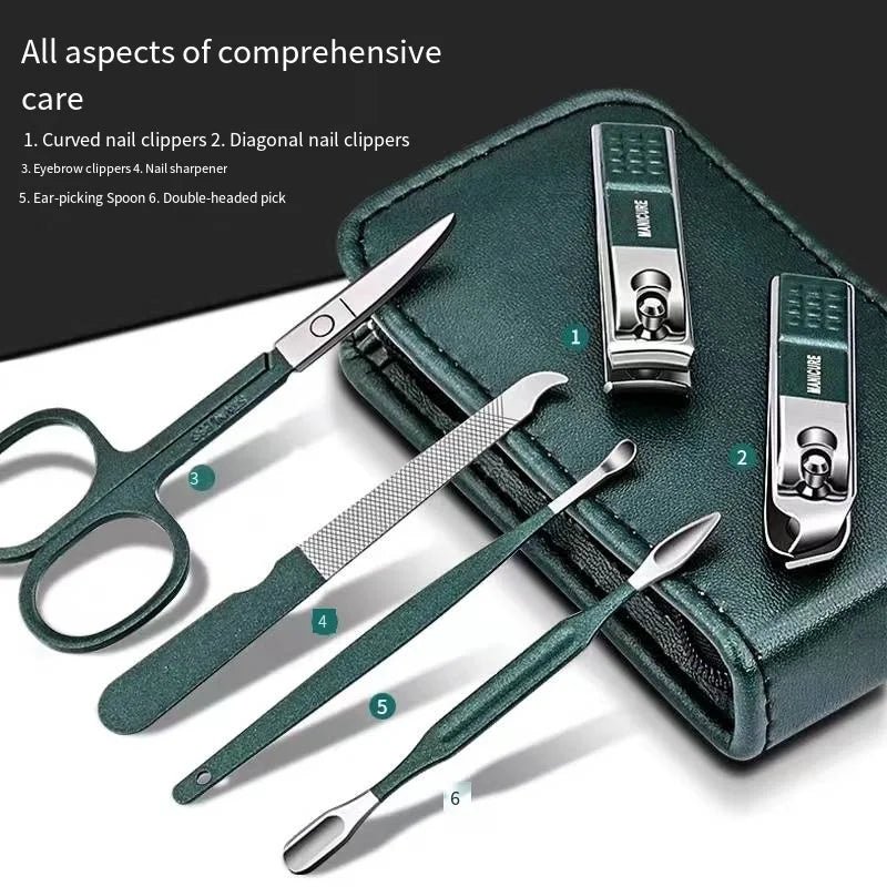 Nail Scissors Set Household High End Mens And Womens Special Nail Clippers Manicure Beauty Tools 6 Piece Portable Household - FitHealthHavenFitHealthHavenFitHealthHaven14:175green 6piece setgreen 6piece setNail Scissors Set Household High End Mens And Womens Special Nail Clippers Manicure Beauty Tools 6 Piece Portable Household