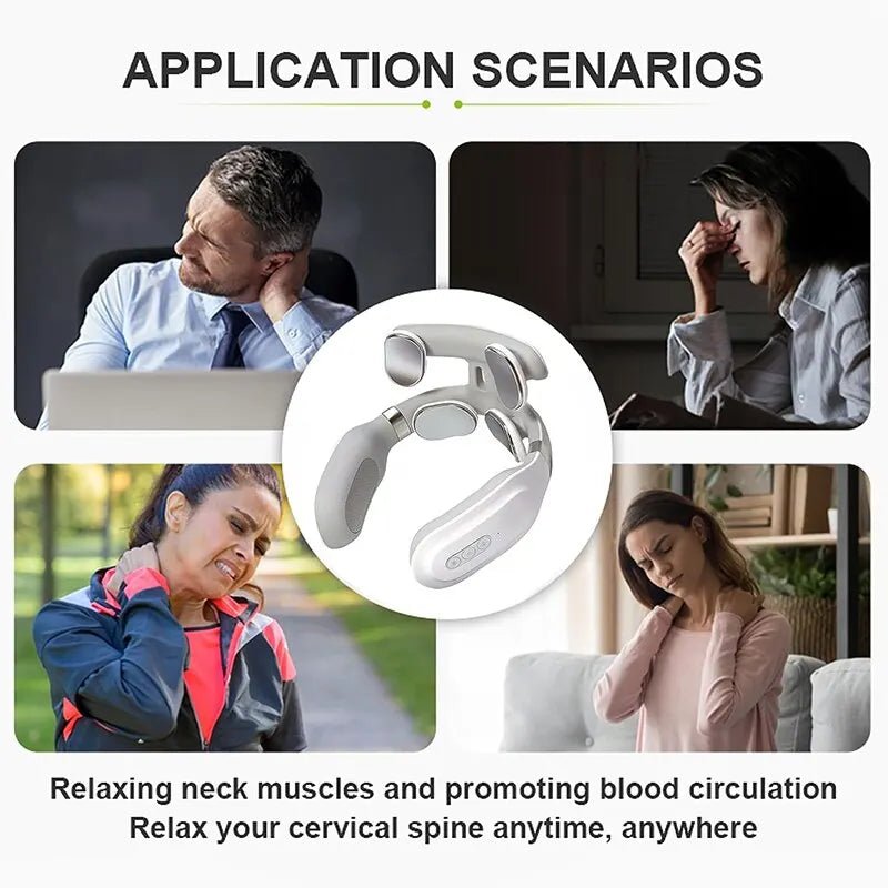 Neck Massage Machine 4 Head And Neck Protection Heating Machines Breathing Light Vibration Hot Compress Cervical Spine Machine - FitHealthHavenFitHealthHavenFitHealthHaven14:200002130IvoryNeck Massage Machine 4 Head And Neck Protection Heating Machines Breathing Light Vibration Hot Compress Cervical Spine Machine