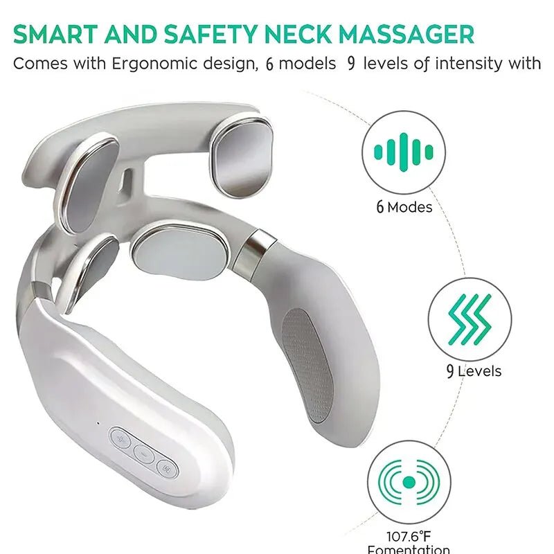 Neck Massage Machine 4 Head And Neck Protection Heating Machines Breathing Light Vibration Hot Compress Cervical Spine Machine - FitHealthHavenFitHealthHavenFitHealthHaven14:200002130IvoryNeck Massage Machine 4 Head And Neck Protection Heating Machines Breathing Light Vibration Hot Compress Cervical Spine Machine