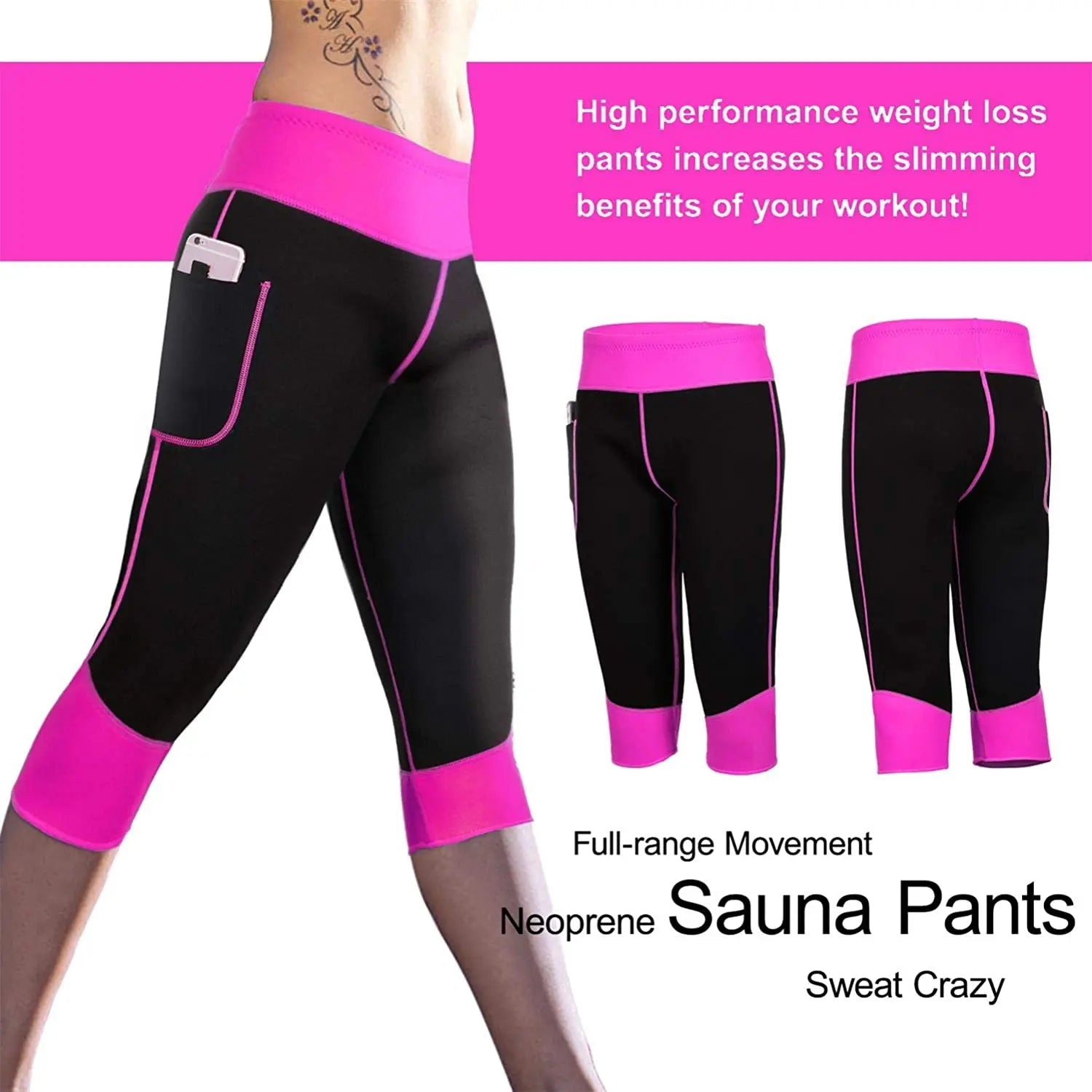 Neoprene Sauna Sweat Pants with Pocket for Women, Slimming Shorts, Compression Leggings, Body Shaper, Workout, Running, Hot - FitHealthHavenFitHealthHavenFitHealthHaven14:366;5:100014064YELLOWSNeoprene Sauna Sweat Pants with Pocket for Women, Slimming Shorts, Compression Leggings, Body Shaper, Workout, Running, Hot