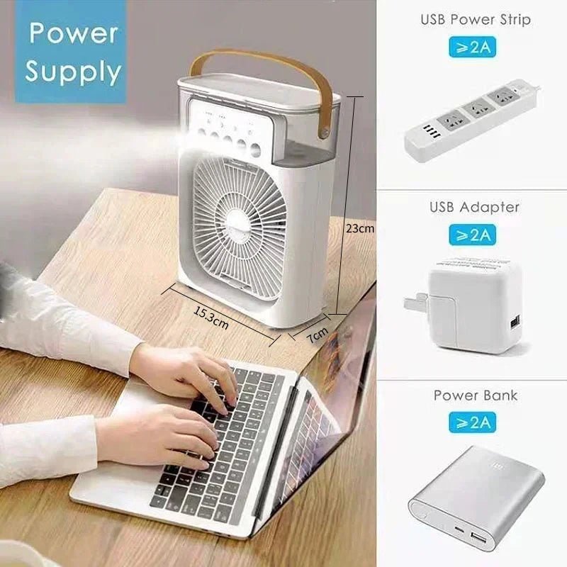 New 3 In 1 Fan AIr Conditioner Household Mini Air Cooler LED Night Light Portable Humidifier Air Adjustment Fan Office Home Fan - FitHealthHavenFitHealthHavenFitHealthHaven14:691WhiteWhiteNew 3 In 1 Fan AIr Conditioner Household Mini Air Cooler LED Night Light Portable Humidifier Air Adjustment Fan Office Home Fan