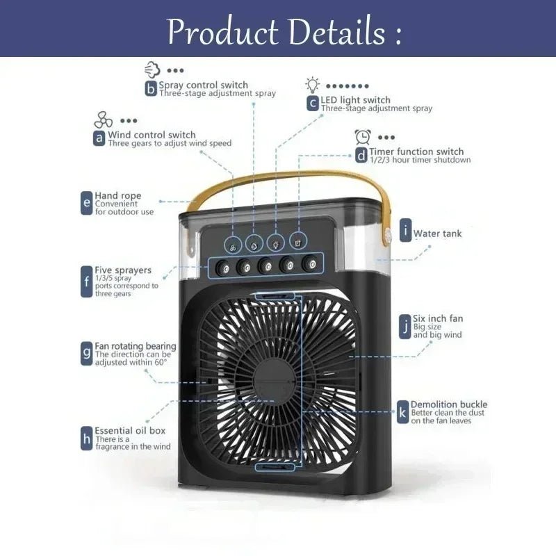 New 3 In 1 Fan AIr Conditioner Household Mini Air Cooler LED Night Light Portable Humidifier Air Adjustment Fan Office Home Fan - FitHealthHavenFitHealthHavenFitHealthHaven14:691WhiteWhiteNew 3 In 1 Fan AIr Conditioner Household Mini Air Cooler LED Night Light Portable Humidifier Air Adjustment Fan Office Home Fan