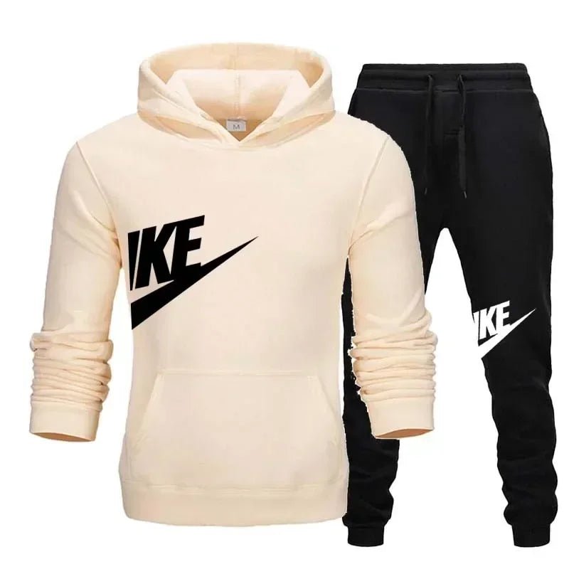 New men's casual fitness and running sportswear for autumn and winter, fashionable printed loose hooded pullover + long pants se - FitHealthHavenFitHealthHavenFitHealthHaven14:77110;5:36138510LNew men's casual fitness and running sportswear for autumn and winter, fashionable printed loose hooded pullover + long pants se