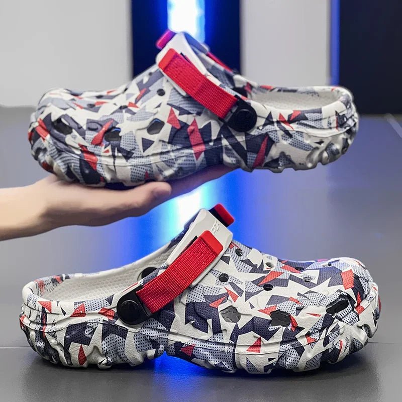 New Men's Clogs Slippers Sandal Men Garden Shoes Flat Camouflage Sandals Male Sneakers Outdoor Flip Flops Home Clogs - FitHealthHavenFitHealthHavenFitHealthHaven14:10;200000124:200000338Red43New Men's Clogs Slippers Sandal Men Garden Shoes Flat Camouflage Sandals Male Sneakers Outdoor Flip Flops Home Clogs