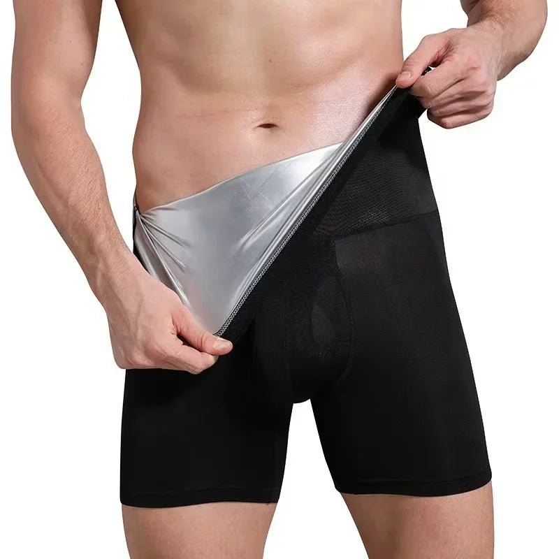 NEW Sweat Sauna Shorts Men's Fat Burning Waist Trainer High Waist Fitness Running Sports Underwear Slimming Pants Body Shapewear - FitHealthHavenFitHealthHavenFitHealthHaven14:350853Silver;5:2000003222XLSilver2XLNEW Sweat Sauna Shorts Men's Fat Burning Waist Trainer High Waist Fitness Running Sports Underwear Slimming Pants Body Shapewear