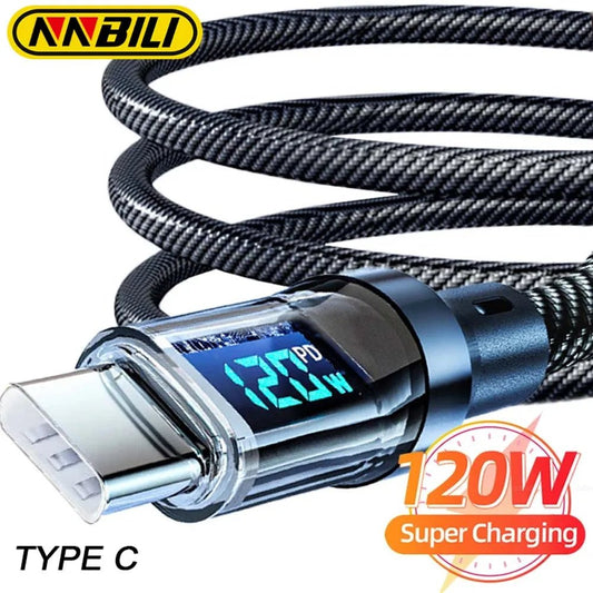NNBILI 120W Type C to Type C Cable Phone Super Fast Charging Cable With LED Display USB To Type-C Data Cord For huawei oppo vivo - FitHealthHavenFitHealthHavenFitHealthHaven14:771120W USB A cable;200001036:200746126120W USB A cable1mNNBILI 120W Type C to Type C Cable Phone Super Fast Charging Cable With LED Display USB To Type-C Data Cord For huawei oppo vivo