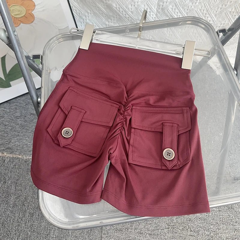 Nude High Waist Peach Butt Sport With Pocket Yoga Shorts Leggings Quick Drying Gym Training Cycling Outdoor sports Shorts - FitHealthHavenFitHealthHavenFitHealthHaven14:29Wine Red;5:361385Wine RedLNude High Waist Peach Butt Sport With Pocket Yoga Shorts Leggings Quick Drying Gym Training Cycling Outdoor sports Shorts