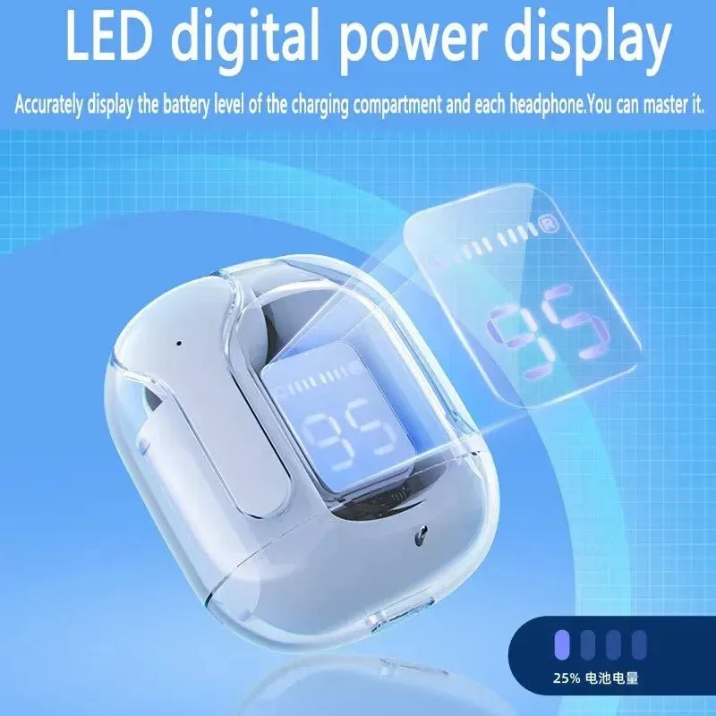 Original T2 Wireless Bluetooth Earphone Transparent HIFI Headphones LED Power Digital Display Stereo Sound Earphones for Xiaomi - FitHealthHavenFitHealthHavenFitHealthHaven14:1052PinkOriginal T2 Wireless Bluetooth Earphone Transparent HIFI Headphones LED Power Digital Display Stereo Sound Earphones for Xiaomi