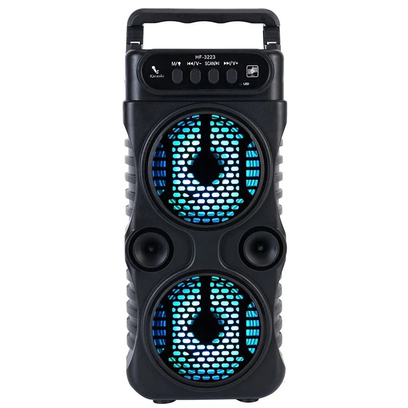 Outdoor Portable Wireless Speaker Dual 3 Inches Music Stereo Subwoofer Bass USB Power Supply For Dancing Party Family Karaoke - FitHealthHavenFitHealthHavenFitHealthHaven14:193BlackBlackOutdoor Portable Wireless Speaker Dual 3 Inches Music Stereo Subwoofer Bass USB Power Supply For Dancing Party Family Karaoke