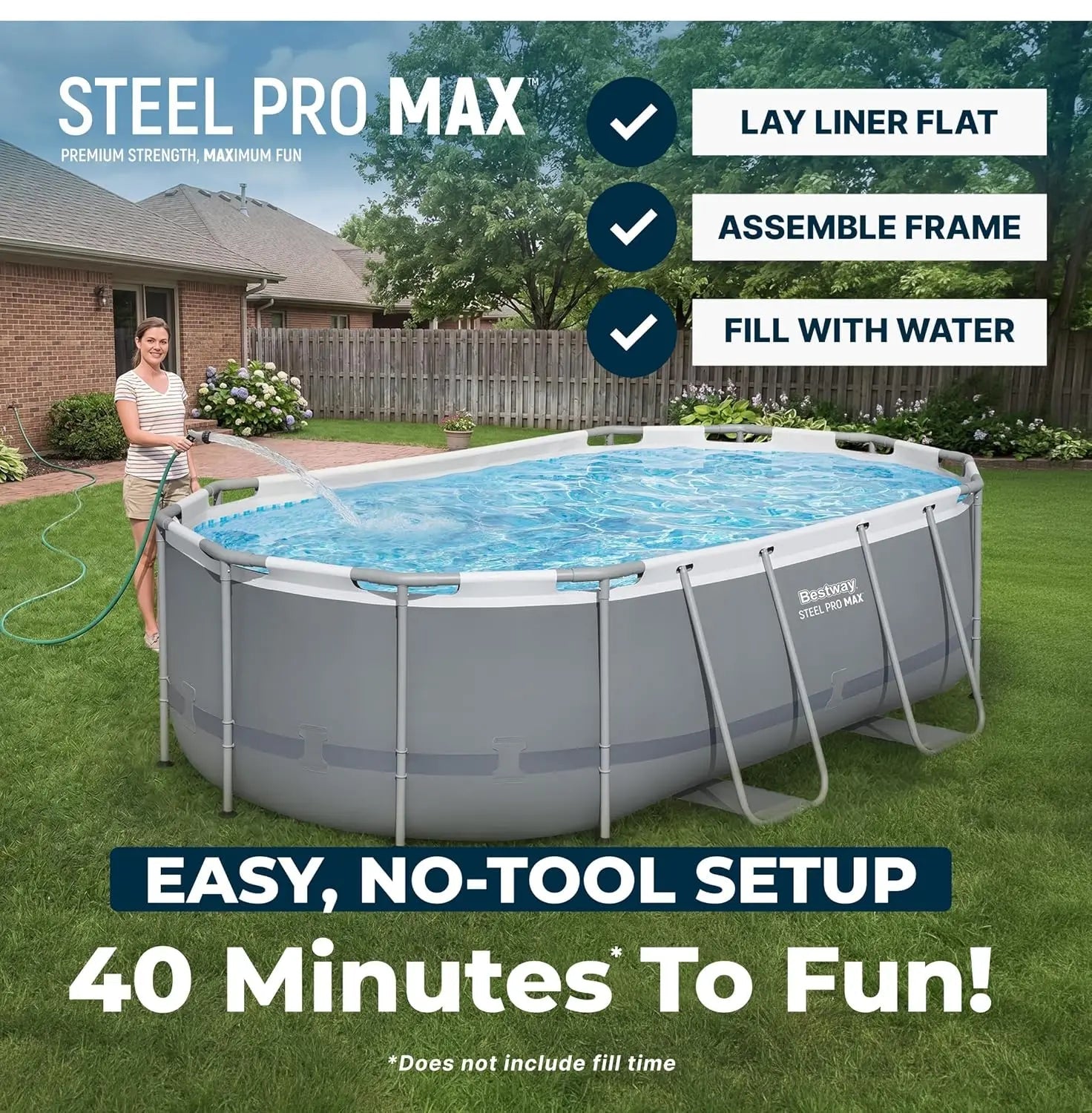 Oval Above Ground Swimming Pool Set 14x8ft Frame Filter Pump Ladder Puncture Resistant Liner Backyard Outdoor 39in Depth Custom - FitHealthHavenFitHealthHavenFitHealthHaven14:201637806Gray;200007763:201336106GrayUnited StatesOval Above Ground Swimming Pool Set 14x8ft Frame Filter Pump Ladder Puncture Resistant Liner Backyard Outdoor 39in Depth Custom