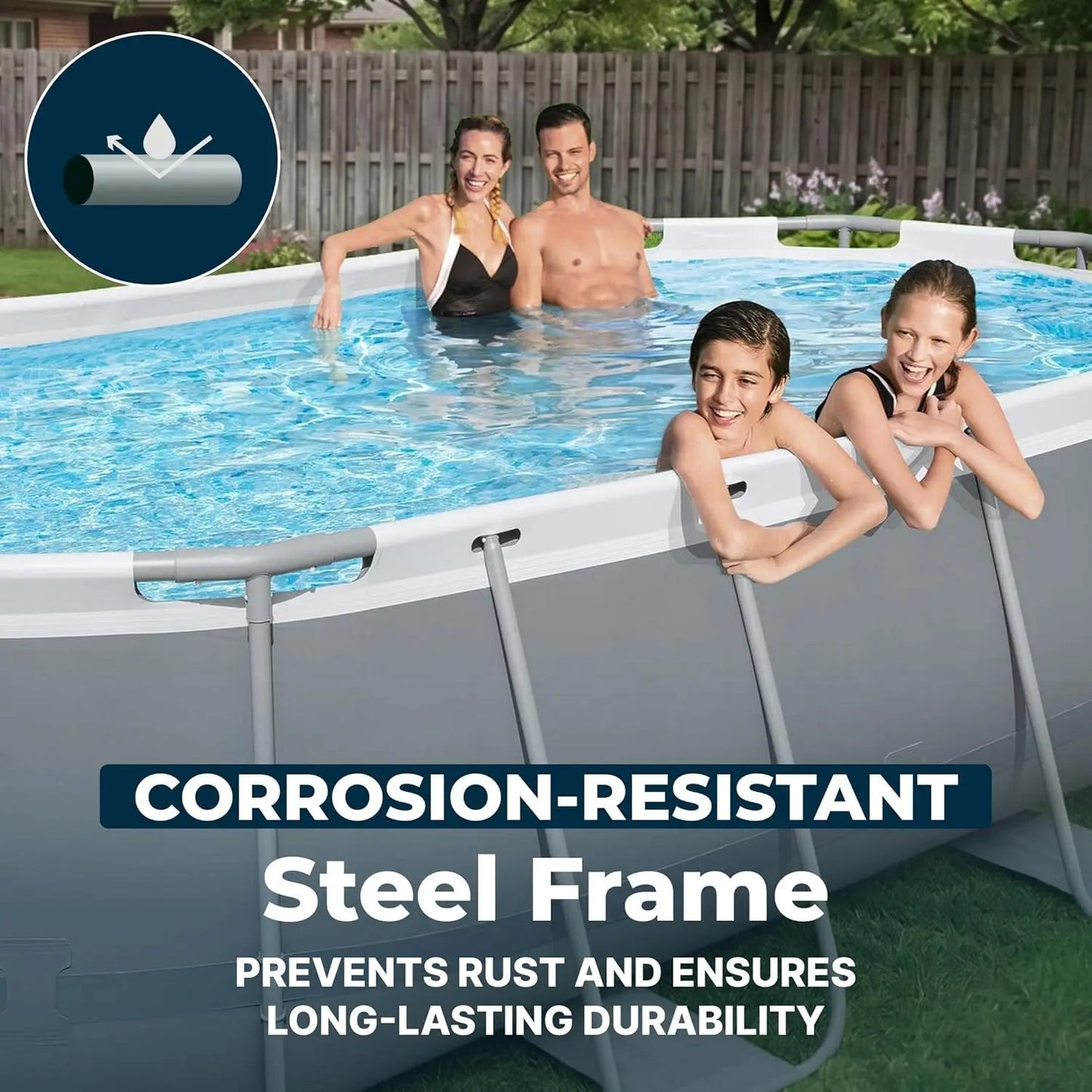 Oval Above Ground Swimming Pool Set 14x8ft Frame Filter Pump Ladder Puncture Resistant Liner Backyard Outdoor 39in Depth Custom - FitHealthHavenFitHealthHavenFitHealthHaven14:201637806Gray;200007763:201336106GrayUnited StatesOval Above Ground Swimming Pool Set 14x8ft Frame Filter Pump Ladder Puncture Resistant Liner Backyard Outdoor 39in Depth Custom