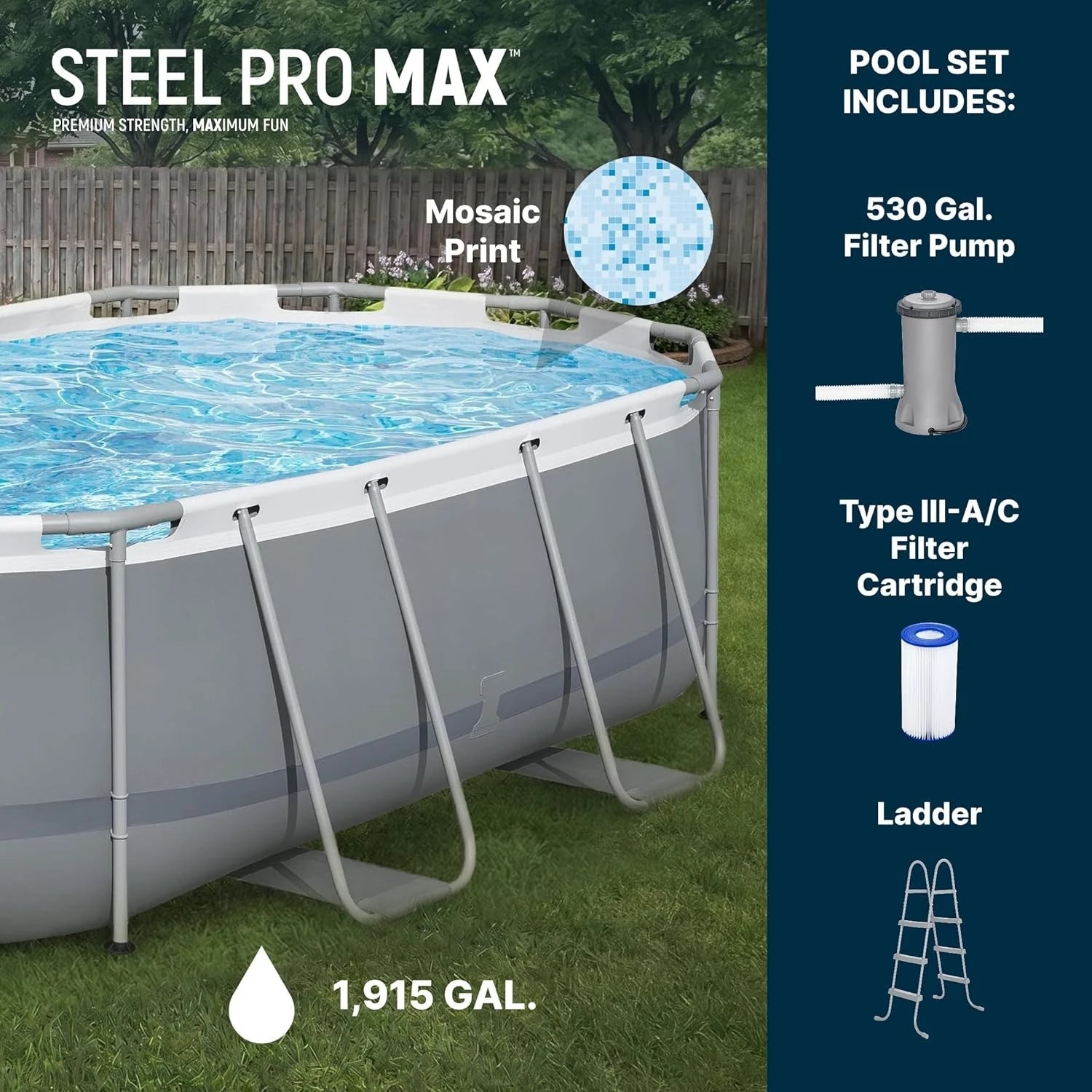 Oval Above Ground Swimming Pool Set 14x8ft Frame Filter Pump Ladder Puncture Resistant Liner Backyard Outdoor 39in Depth Custom - FitHealthHavenFitHealthHavenFitHealthHaven14:201637806Gray;200007763:201336106GrayUnited StatesOval Above Ground Swimming Pool Set 14x8ft Frame Filter Pump Ladder Puncture Resistant Liner Backyard Outdoor 39in Depth Custom