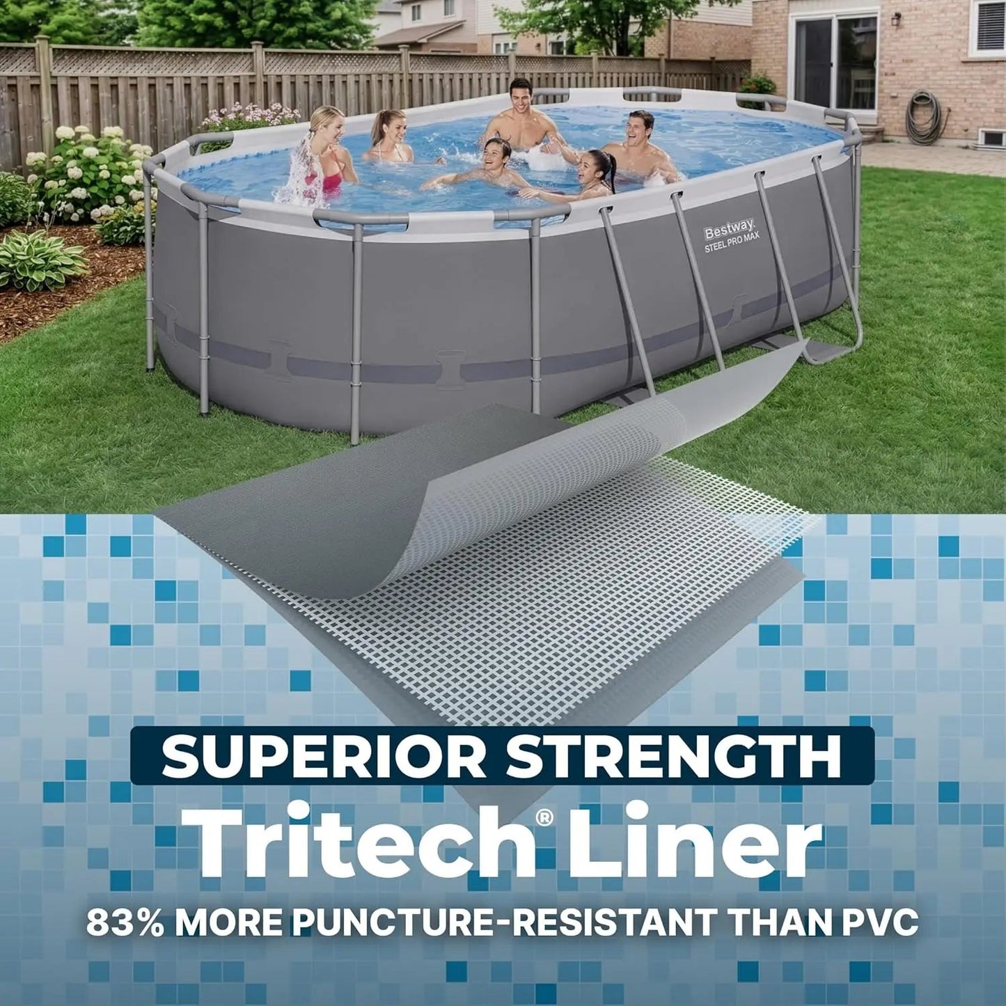 Oval Above Ground Swimming Pool Set 14x8ft Frame Filter Pump Ladder Puncture Resistant Liner Backyard Outdoor 39in Depth Custom - FitHealthHavenFitHealthHavenFitHealthHaven14:201637806Gray;200007763:201336106GrayUnited StatesOval Above Ground Swimming Pool Set 14x8ft Frame Filter Pump Ladder Puncture Resistant Liner Backyard Outdoor 39in Depth Custom
