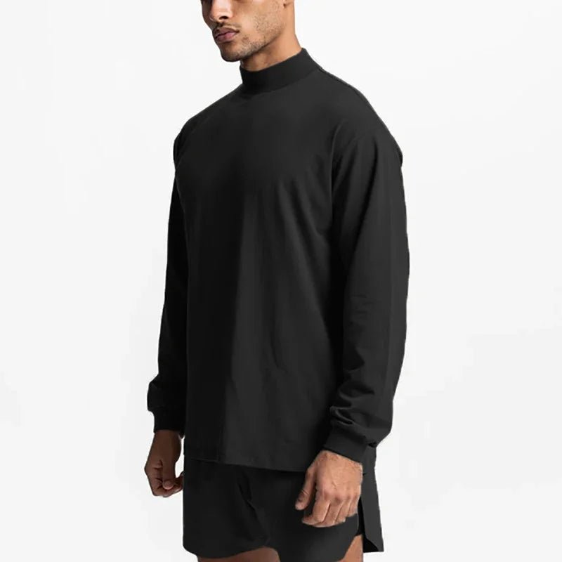 Oversized Long Sleeve Running T-shirts Mens Turtleneck Dropped Shoulder Loose Sports Fitness T Shirt Gym Bodybuilding Tops Tees - FitHealthHavenFitHealthHavenFitHealthHaven14:193;5:100014065blackXLOversized Long Sleeve Running T-shirts Mens Turtleneck Dropped Shoulder Loose Sports Fitness T Shirt Gym Bodybuilding Tops Tees