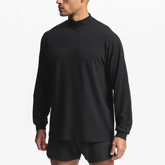 Oversized Long Sleeve Running T-shirts Mens Turtleneck Dropped Shoulder Loose Sports Fitness T Shirt Gym Bodybuilding Tops Tees - FitHealthHavenFitHealthHavenFitHealthHaven14:193;5:100014065blackXLOversized Long Sleeve Running T-shirts Mens Turtleneck Dropped Shoulder Loose Sports Fitness T Shirt Gym Bodybuilding Tops Tees