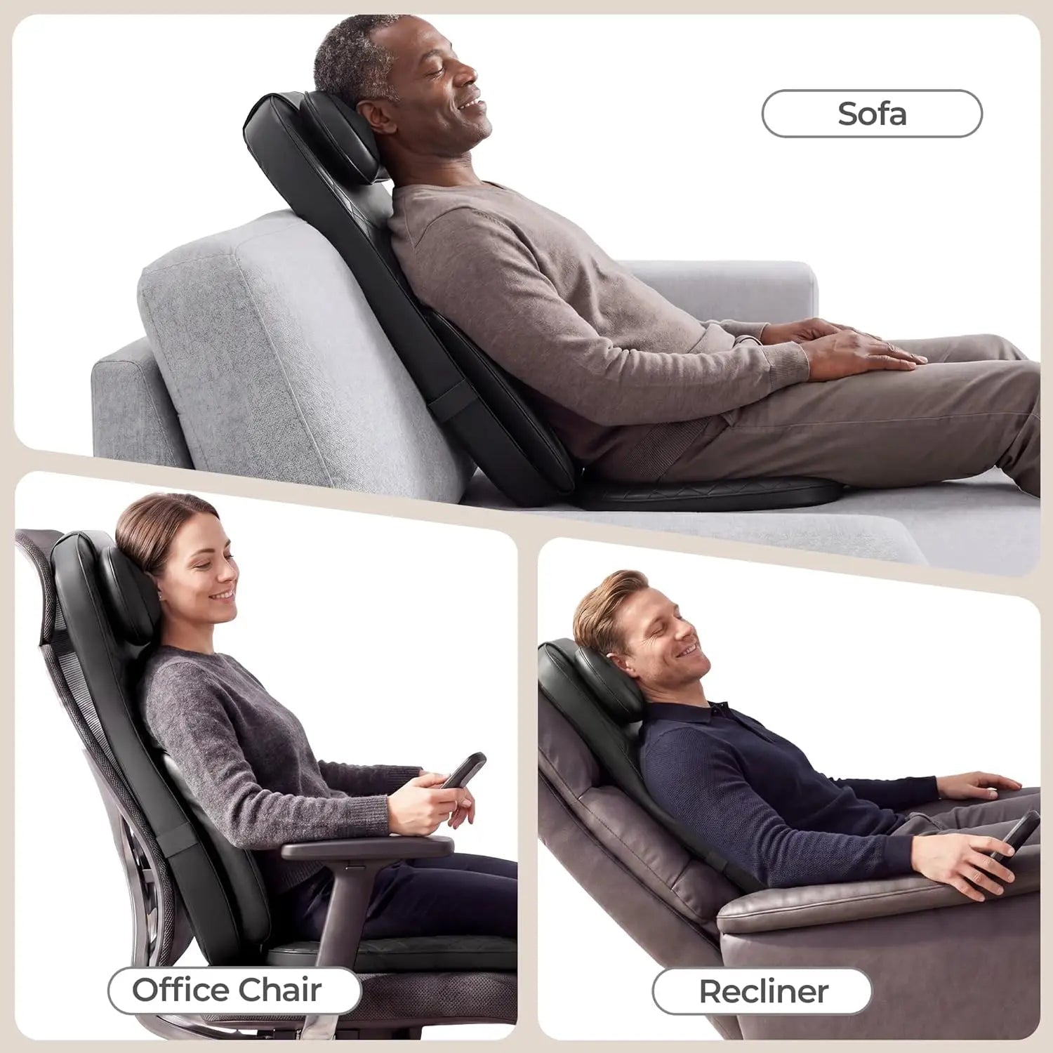 Portable Full Body Massage Chair Pad Shiatsu Kneading Seat with Heat And Compression for Neck Back Shoulder UL Adapter Included Shiatsu Neck Back Massager with Heat, Adjustable Massage Chair Pad Back Support Massage Seat Cush - FitHealthHavenFitHealthHavenFitHealthHaven14:-2;200007763:201336106;400079803:1983473477BlackUnited States100V-240V US PlugPortable Full Body Massage Chair Pad Shiatsu Kneading Seat with Heat And Compression for Neck Back Shoulder UL Adapter Included Shiatsu Neck Back Mas