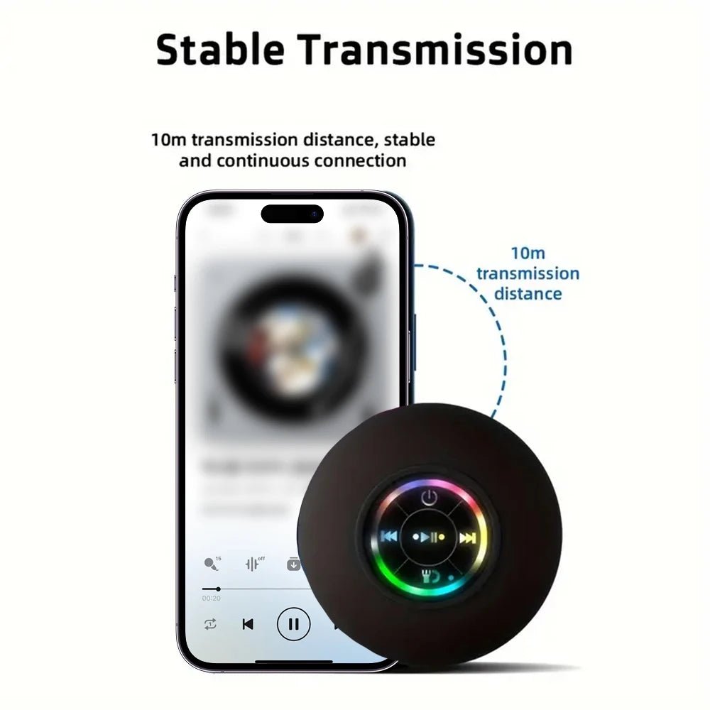 Portable Wireless Bluetooth Speaker LED IPX4 Waterproof Loudspeaker Outdoor Bathroom Large Suction Cup Mini Stereo Sound Box - FitHealthHavenFitHealthHavenFitHealthHaven14:193black;200509262:203221826blackSpeakerPortable Wireless Bluetooth Speaker LED IPX4 Waterproof Loudspeaker Outdoor Bathroom Large Suction Cup Mini Stereo Sound Box