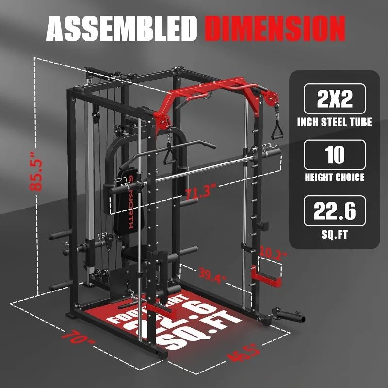 Power Rack with LAT Pulldown System, Power Cage with Cable System, Squat Rack for Home Gym with Chest Press Machine - FitHealthHavenFitHealthHavenFitHealthHaven200007763:201336106United StatesPower Rack with LAT Pulldown System, Power Cage with Cable System, Squat Rack for Home Gym with Chest Press Machine