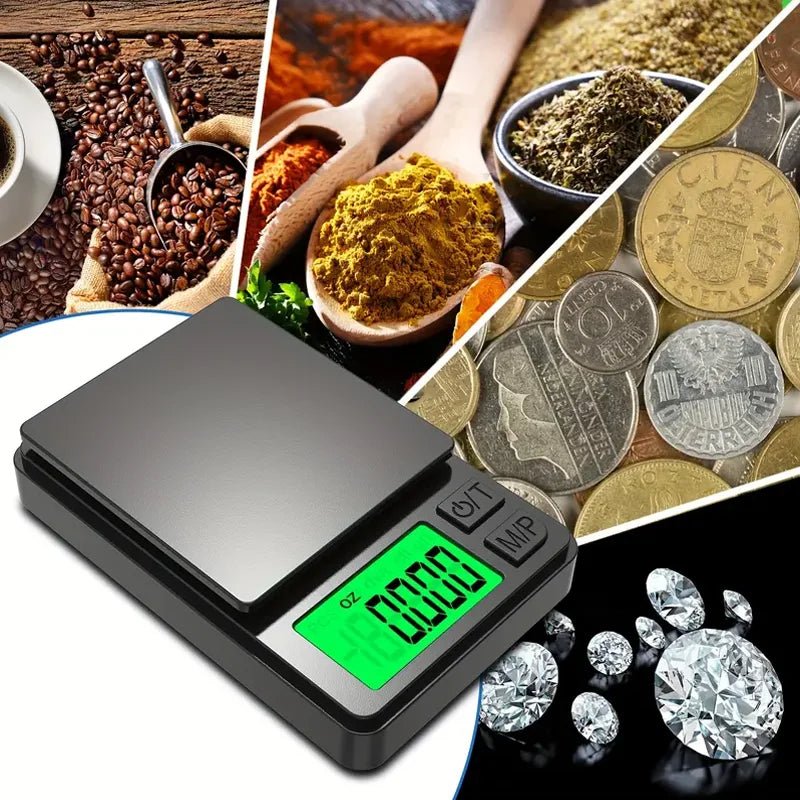 Precision Pocket Scale 1000g X 0.1g - Digital Gram, Food, Jewelry, Ounces/Grains Scale with Backlit LCD - Mini Scale for Travel - FitHealthHavenFitHealthHavenFitHealthHaven14:3508530.1g 1000g0.1g 1000gPrecision Pocket Scale 1000g X 0.1g - Digital Gram, Food, Jewelry, Ounces/Grains Scale with Backlit LCD - Mini Scale for Travel