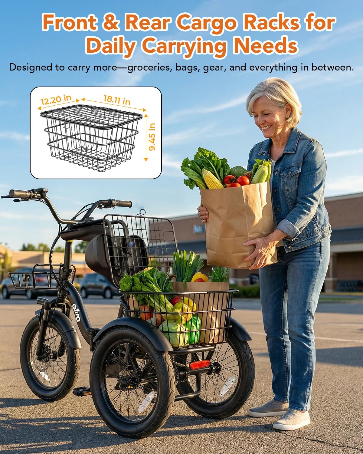 Qlife Triker 2.0 Folding Electric Trike, 1200W Motor 48V 10.4AH Removable Battery, 18''X3" Fat Tire Electric Tricycle, 18MPH Up to 50 Miles Etrike - FitHealthHavenFitHealthHavenFitHealthHaven14:173;200007763:201336106BlueUnited StatesQlife Triker 2.0 Folding Electric Trike, 1200W Motor 48V 10.4AH Removable Battery, 18''X3" Fat Tire Electric Tricycle, 18MPH Up to 50 Miles Etrike