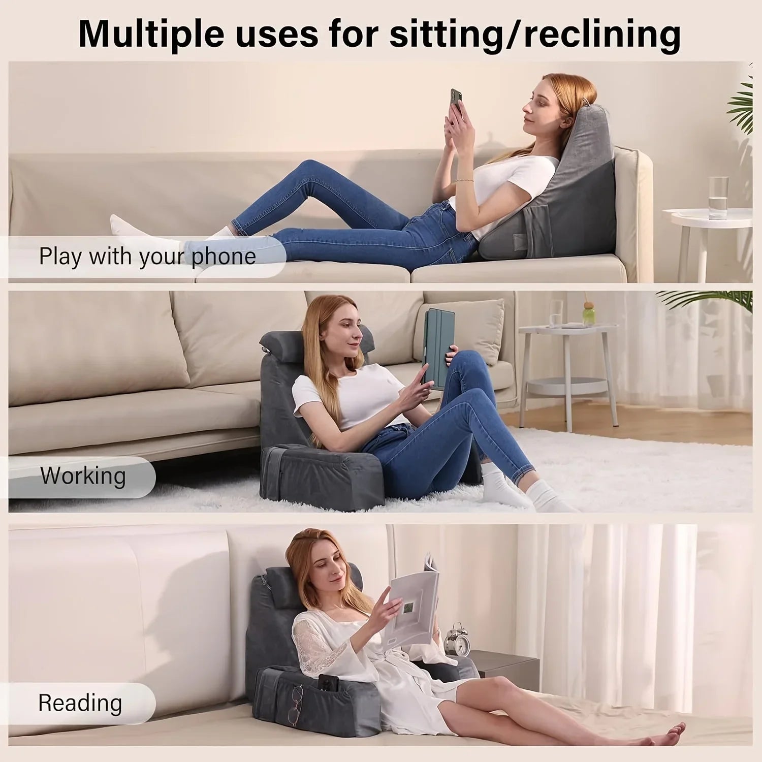 Reading Pillow for Bed Extra Large Arm Rest Pillow Memory Foam Bed Rest Pillow for Reading TV Gaming Comfort Bed Chair Cushion - FitHealthHavenFitHealthHavenFitHealthHaven14:10white;5:20129899135.6x39.8x48cmwhite35.6x39.8x48cmReading Pillow for Bed Extra Large Arm Rest Pillow Memory Foam Bed Rest Pillow for Reading TV Gaming Comfort Bed Chair Cushion