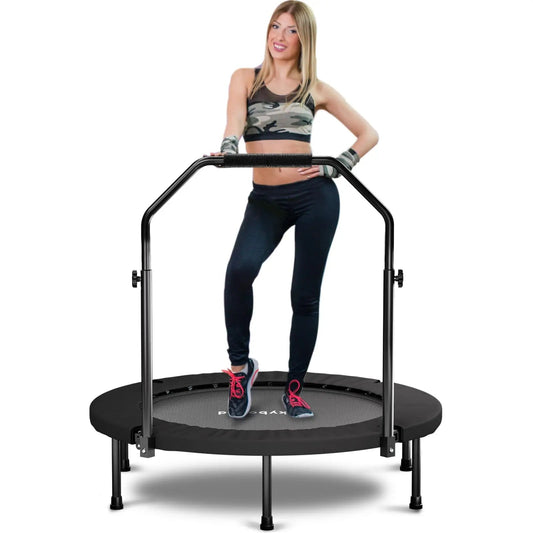 Rebounder Trampoline for Adults - 40" Foldable Mini Trampoline Fitness Rebounder with Adjustable U-Bar Handle, Max Load 350lbs,S - FitHealthHavenFitHealthHavenFitHealthHaven14:193;200007763:201336106blackUnited StatesRebounder Trampoline for Adults - 40" Foldable Mini Trampoline Fitness Rebounder with Adjustable U-Bar Handle, Max Load 350lbs,S