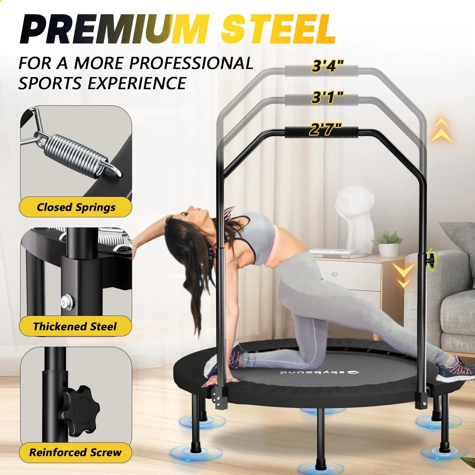 Rebounder Trampoline for Adults - 40" Foldable Mini Trampoline Fitness Rebounder with Adjustable U-Bar Handle, Max Load 350lbs,S - FitHealthHavenFitHealthHavenFitHealthHaven14:193;200007763:201336106blackUnited StatesRebounder Trampoline for Adults - 40" Foldable Mini Trampoline Fitness Rebounder with Adjustable U-Bar Handle, Max Load 350lbs,S