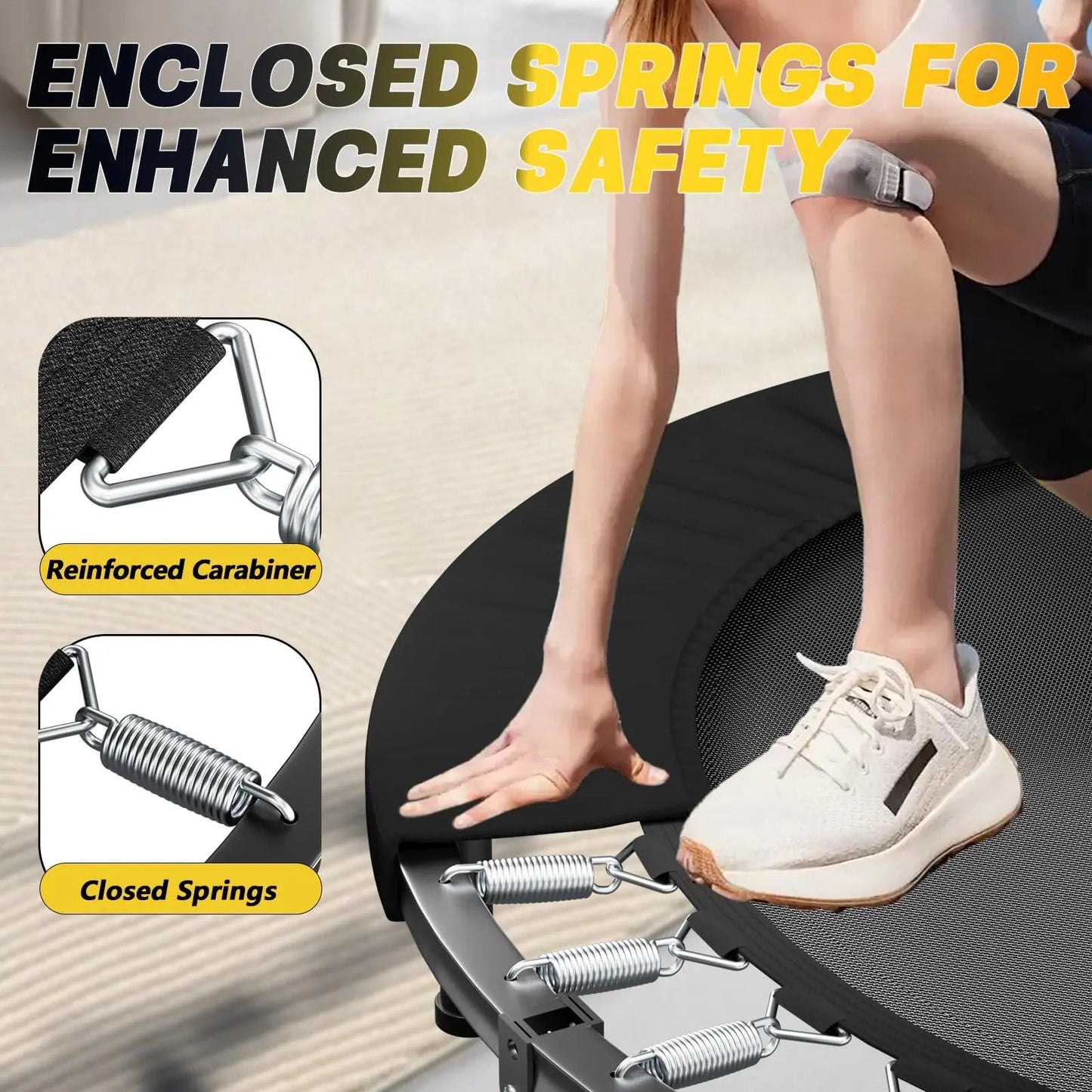 Rebounder Trampoline for Adults - 40" Foldable Mini Trampoline Fitness Rebounder with Adjustable U-Bar Handle, Max Load 350lbs,S - FitHealthHavenFitHealthHavenFitHealthHaven14:193;200007763:201336106blackUnited StatesRebounder Trampoline for Adults - 40" Foldable Mini Trampoline Fitness Rebounder with Adjustable U-Bar Handle, Max Load 350lbs,S