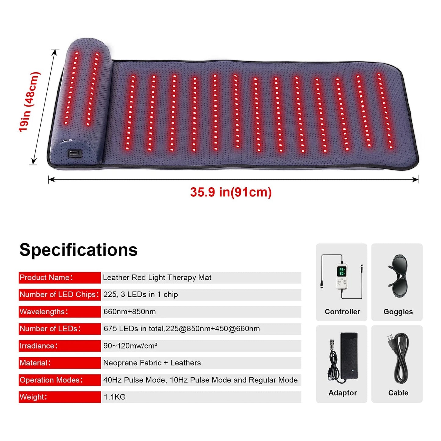 Red Light Therapy Mat with Far Infrared Heat 3D Neck Support Professional Pain Relief Massage Mat for Home Spa Use Muscle Relax - FitHealthHavenFitHealthHavenFitHealthHaven14:156091x48cm;200007763:201336100;200009209:202082807220V AU91x48cm220V AUCHINARed Light Therapy Mat with Far Infrared Heat 3D Neck Support Professional Pain Relief Massage Mat for Home Spa Use Muscle Relax