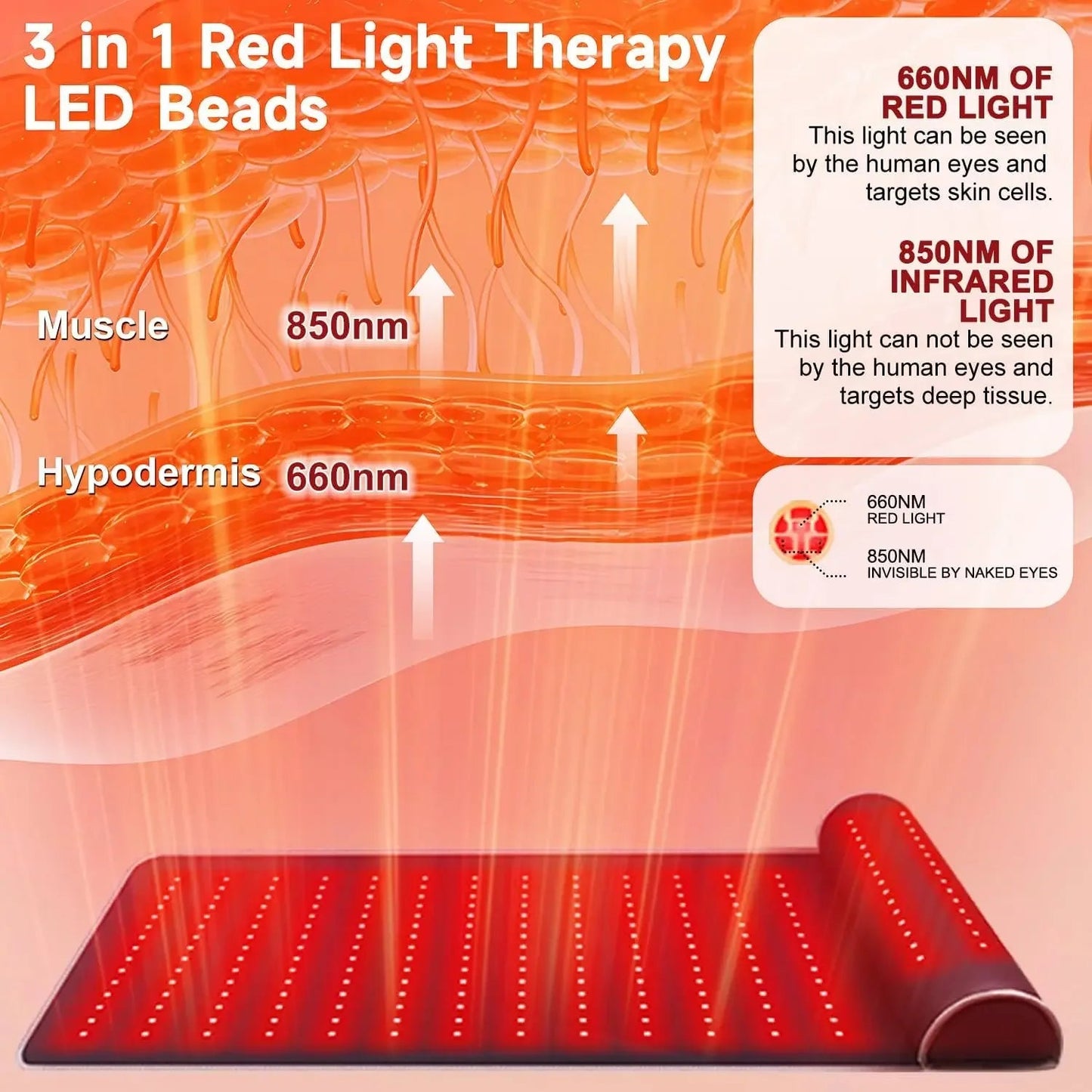 Red Light Therapy Mat with Far Infrared Heat 3D Neck Support Professional Pain Relief Massage Mat for Home Spa Use Muscle Relax - FitHealthHavenFitHealthHavenFitHealthHaven14:156091x48cm;200007763:201336100;200009209:202082807220V AU91x48cm220V AUCHINARed Light Therapy Mat with Far Infrared Heat 3D Neck Support Professional Pain Relief Massage Mat for Home Spa Use Muscle Relax