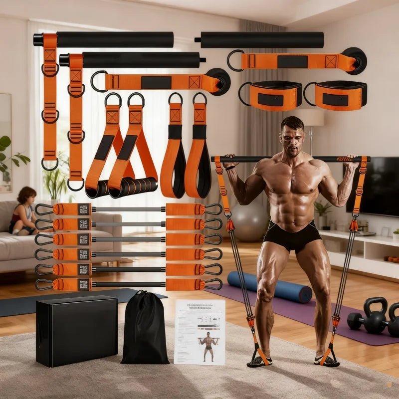 Resistance Band Home Pilates Set with Resistance Bar Bands All-in-One Strength Training Kit for Full Body Workout - FitHealthHavenFitHealthHavenFitHealthHaven14:173BlueResistance Band Home Pilates Set with Resistance Bar Bands All-in-One Strength Training Kit for Full Body Workout