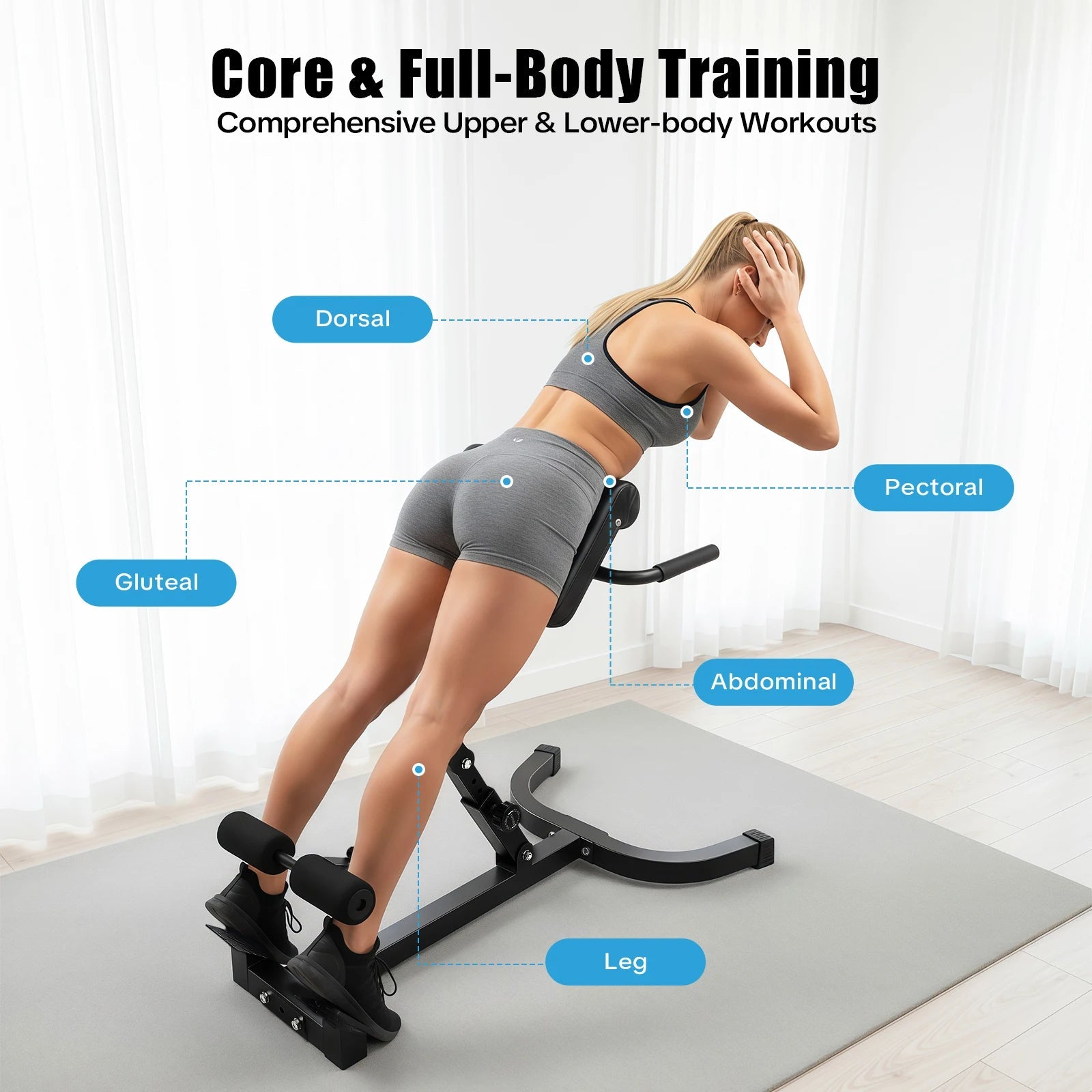 Roman Chair Back Extension Machine, 330LBS Back Extension Roman Chair Abdominal Exercise Equipment Multi-Functional - FitHealthHavenFitHealthHavenFitHealthHaven14:193black;200007763:201336106blackUnited StatesRoman Chair Back Extension Machine, 330LBS Back Extension Roman Chair Abdominal Exercise Equipment Multi-Functional