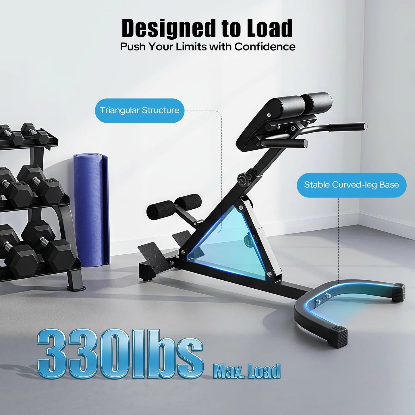 Roman Chair Back Extension Machine, 330LBS Back Extension Roman Chair Abdominal Exercise Equipment Multi-Functional - FitHealthHavenFitHealthHavenFitHealthHaven14:193black;200007763:201336106blackUnited StatesRoman Chair Back Extension Machine, 330LBS Back Extension Roman Chair Abdominal Exercise Equipment Multi-Functional