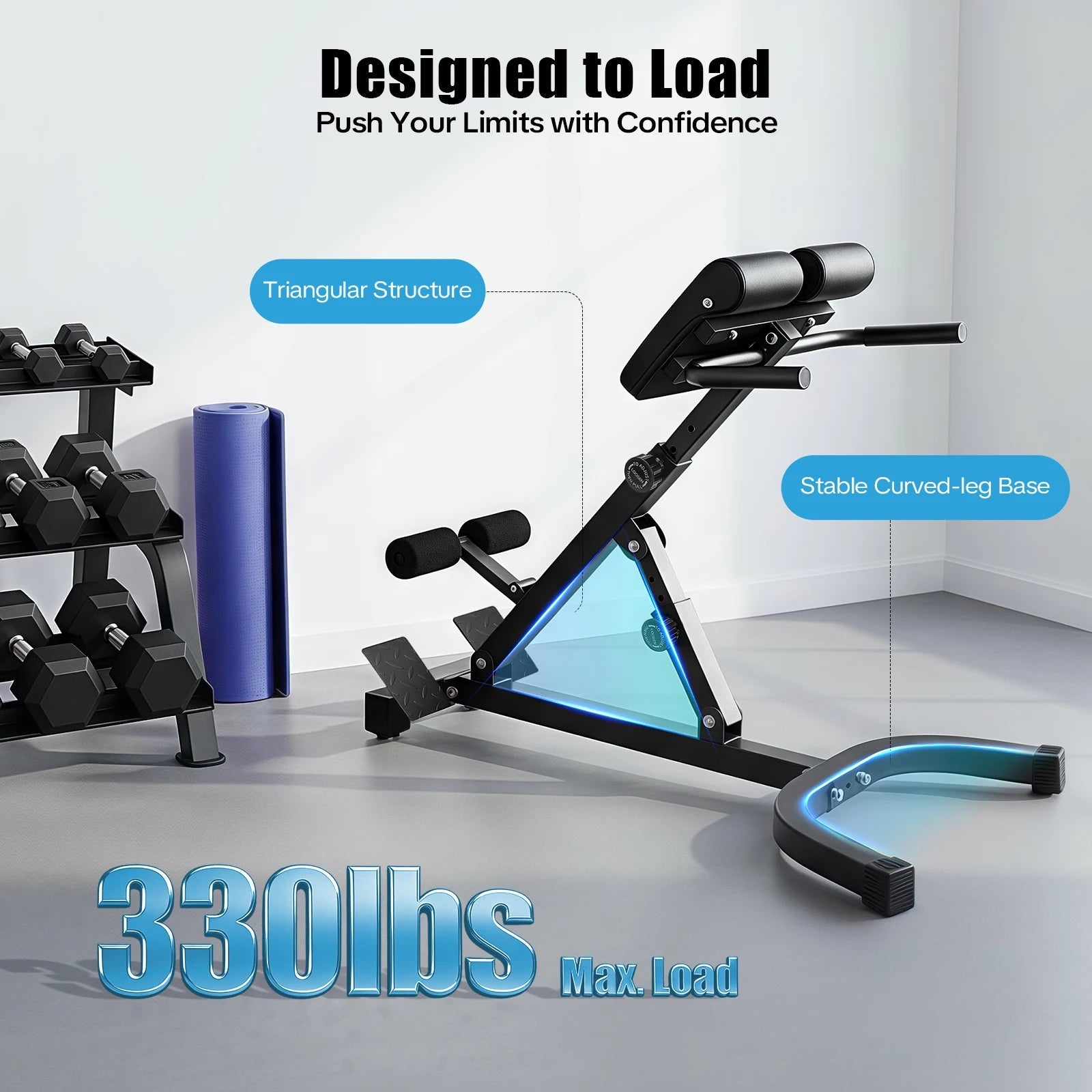 Roman Chair Back Extension Machine, 330LBS Back Extension Roman Chair Abdominal Exercise Equipment Multi-Functional - FitHealthHavenFitHealthHavenFitHealthHaven14:193black;200007763:201336106blackUnited StatesRoman Chair Back Extension Machine, 330LBS Back Extension Roman Chair Abdominal Exercise Equipment Multi-Functional