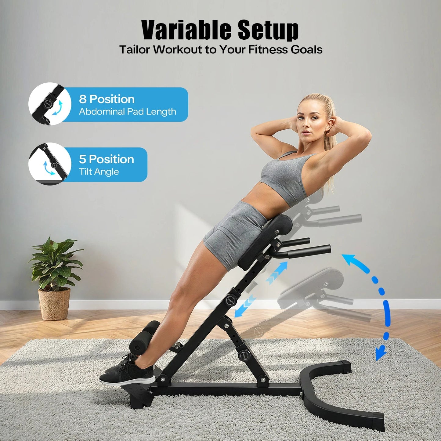 Roman Chair Back Extension Machine, 330LBS Back Extension Roman Chair Abdominal Exercise Equipment Multi-Functional - FitHealthHavenFitHealthHavenFitHealthHaven14:193black;200007763:201336106blackUnited StatesRoman Chair Back Extension Machine, 330LBS Back Extension Roman Chair Abdominal Exercise Equipment Multi-Functional