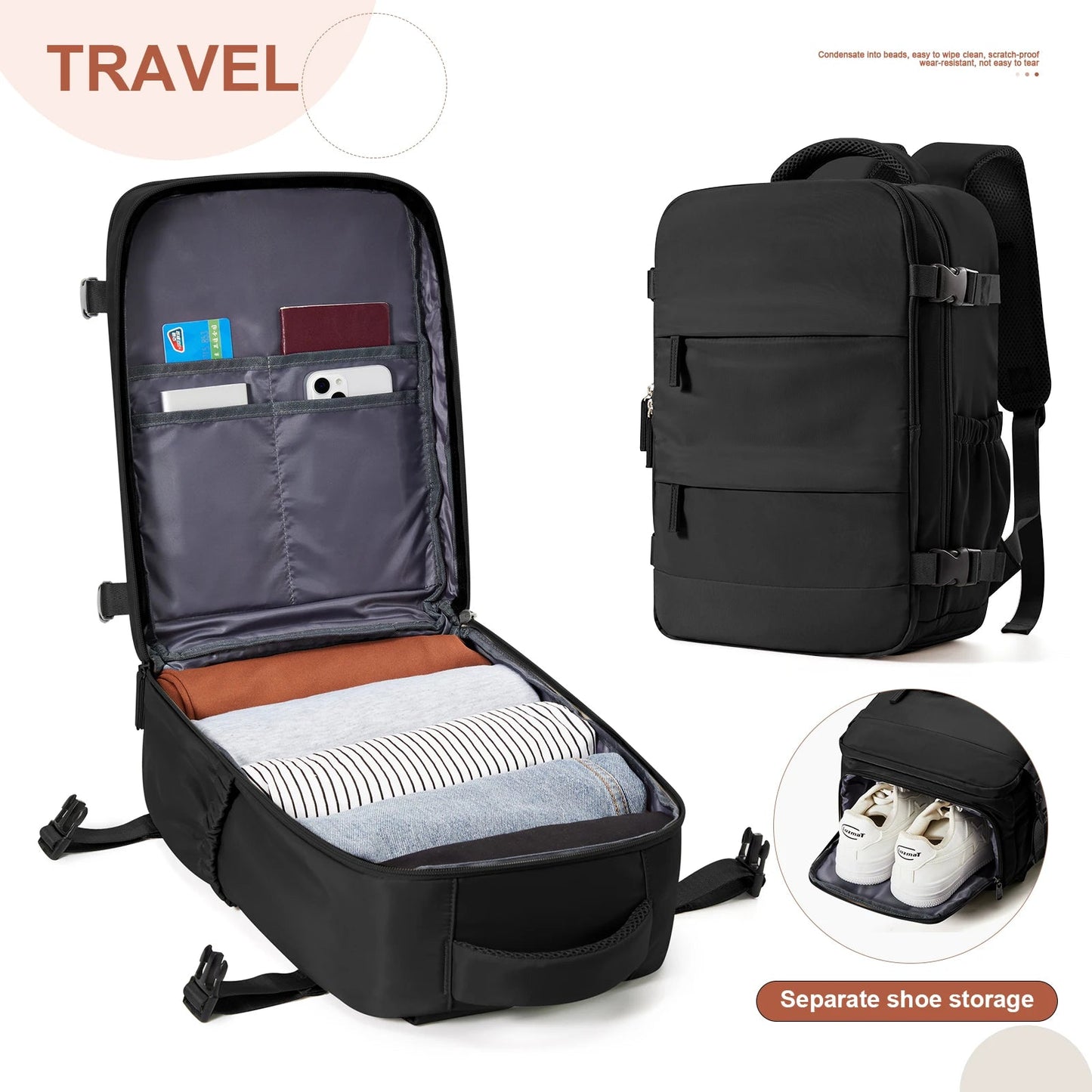 Ryanair Backpack 40x20x25 Cabin Bag Travel Backpack for Men Women Hand Luggage Leisure Laptop Backpack mochila para viaje cabina - FitHealthHavenFitHealthHavenFitHealthHaven14:193BlackBlackRyanair Backpack 40x20x25 Cabin Bag Travel Backpack for Men Women Hand Luggage Leisure Laptop Backpack mochila para viaje cabina