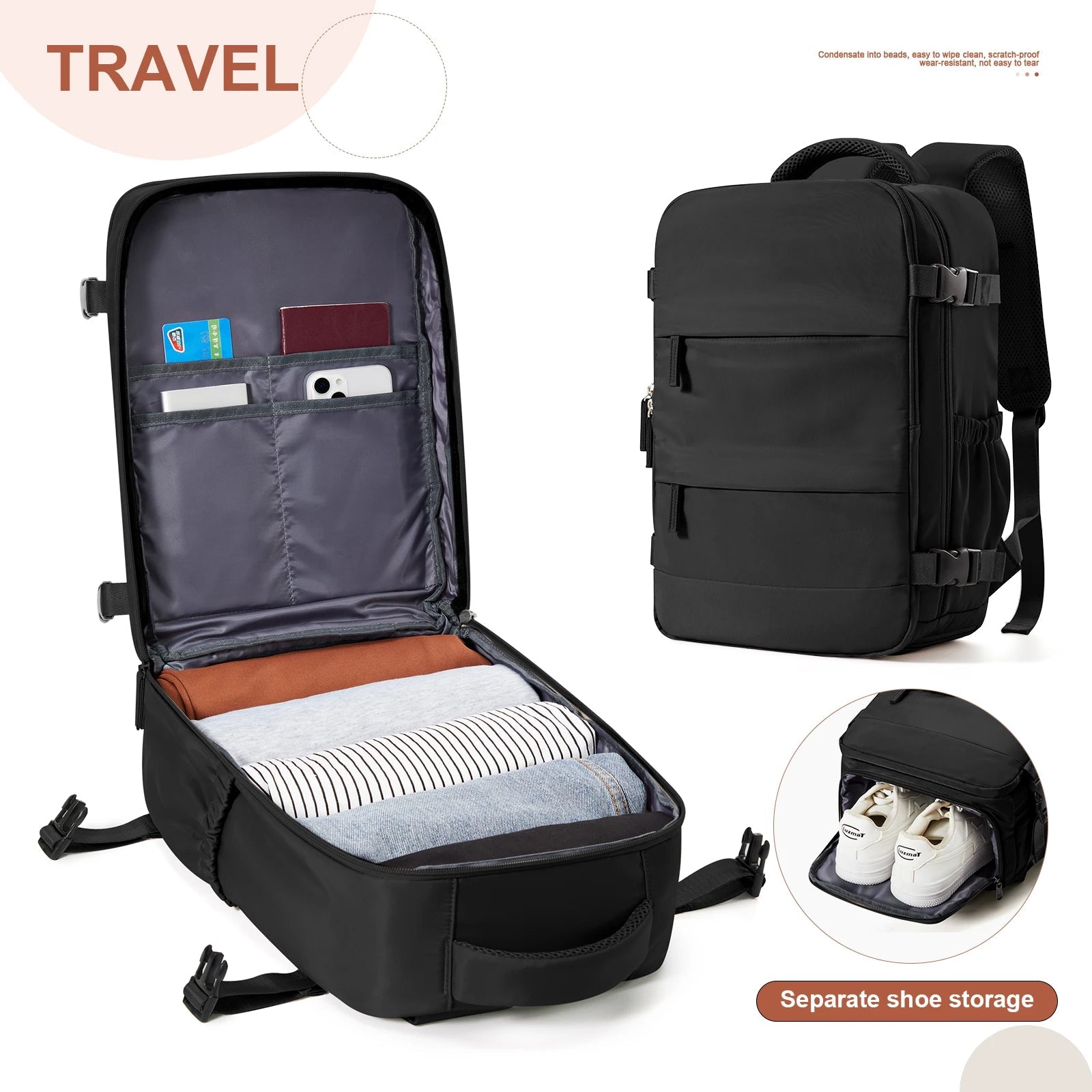 Ryanair Backpack 40x20x25 Cabin Bag Travel Backpack for Men Women Hand Luggage Leisure Laptop Backpack mochila para viaje cabina - FitHealthHavenFitHealthHavenFitHealthHaven14:193BlackBlackRyanair Backpack 40x20x25 Cabin Bag Travel Backpack for Men Women Hand Luggage Leisure Laptop Backpack mochila para viaje cabina